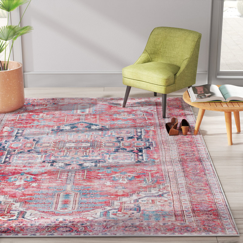 Mistana™ Adele Oriental Red/Navy Area Rug & Reviews Wayfair